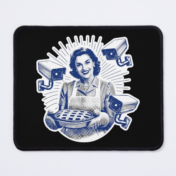 Item preview, Housewife Holding Pie Surrounded By Security Cameras designed and sold by ArtSantosv.