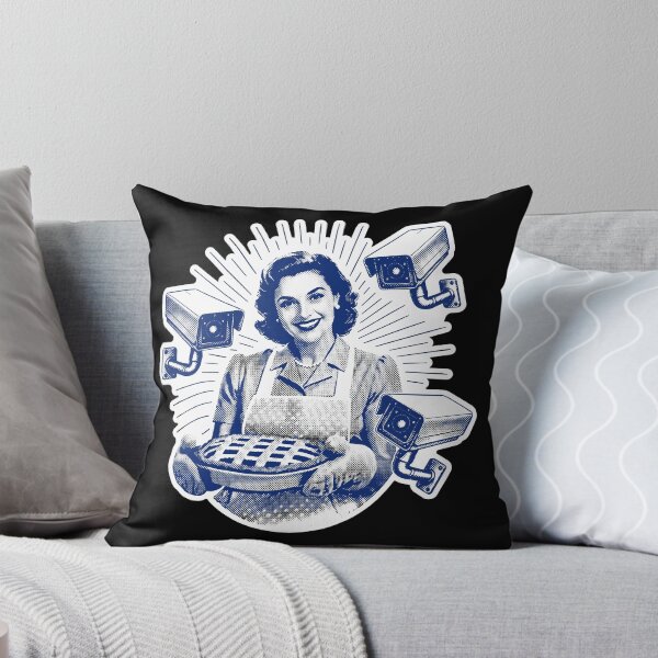 Item preview, Housewife Holding Pie Surrounded By Security Cameras designed and sold by ArtSantosv.