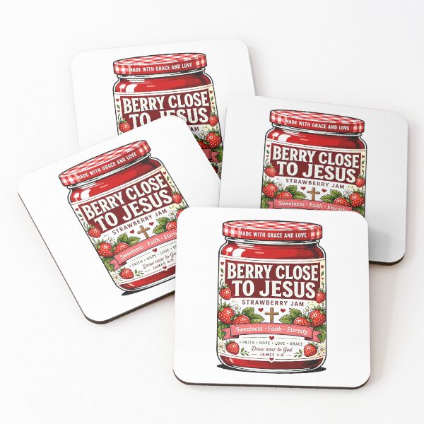 Item preview, Berry Close to Jesus Strawberry Jam – Cute Christian Faith designed and sold by plushism.