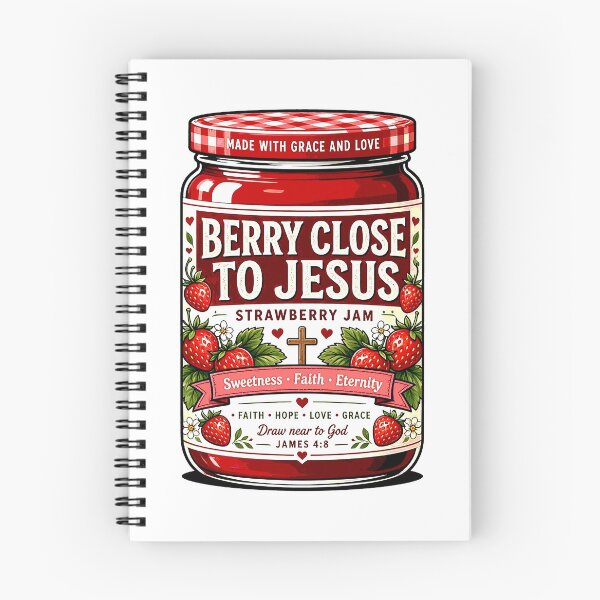 Item preview, Berry Close to Jesus Strawberry Jam – Cute Christian Faith designed and sold by plushism.