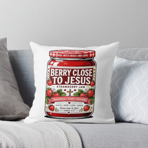 Item preview, Berry Close to Jesus Strawberry Jam – Cute Christian Faith designed and sold by plushism.