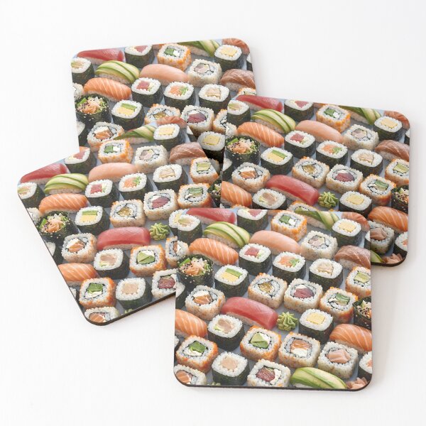 Item preview, Fresh Sushi Platter Pattern designed and sold by Sybille-Yates.