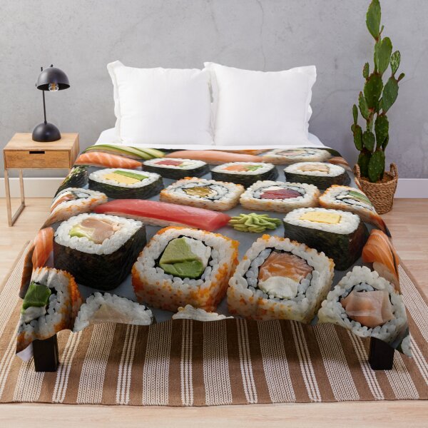 Item preview, Fresh Sushi Platter Pattern designed and sold by Sybille-Yates.