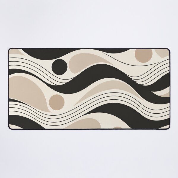 Item preview, Minimalist Organic Wavy Lines Neutral Abstract Seamless Pattern designed and sold by Shivora Studio.