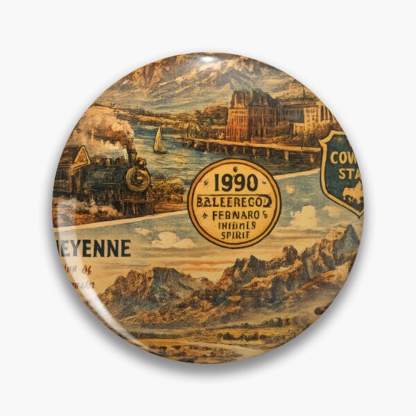 Item preview, Vintage Wyoming Postage Stamp Illustration, Retro Cowboy State Travel Poster with Grand Teton Mountains, Yellowstone Wilderness and Nostalgic Western Americana Souvenir Wall Art designed and sold by PaintedPixels01.