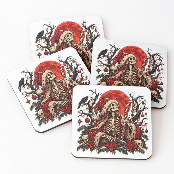 Item preview, Gothic Santa Claus Blood Moon Holiday Skeleton designed and sold by chattsuede.