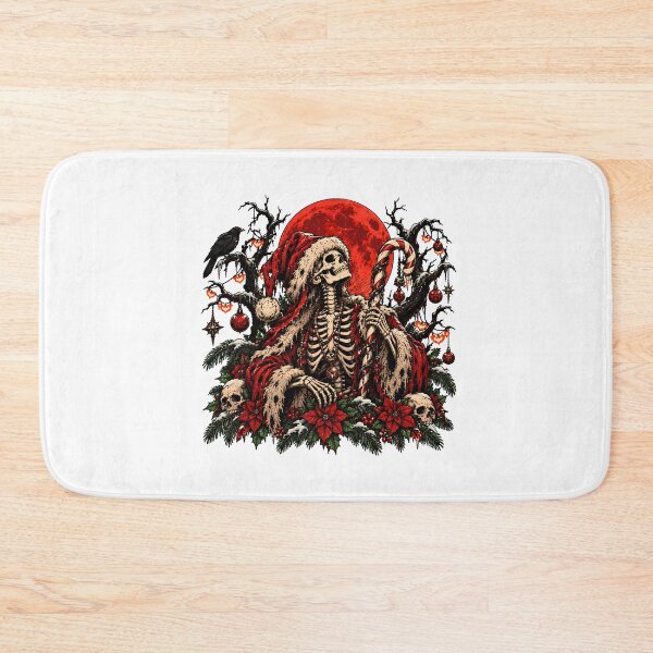 Item preview, Gothic Santa Claus Blood Moon Holiday Skeleton designed and sold by chattsuede.
