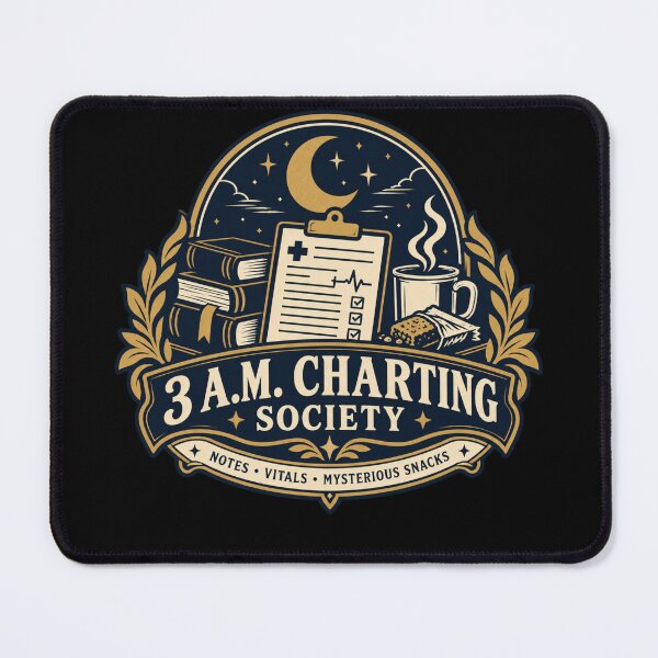 Item preview, 3 A.M. Charting Society Night Shift Nurse Design designed and sold by DesignsDominus.