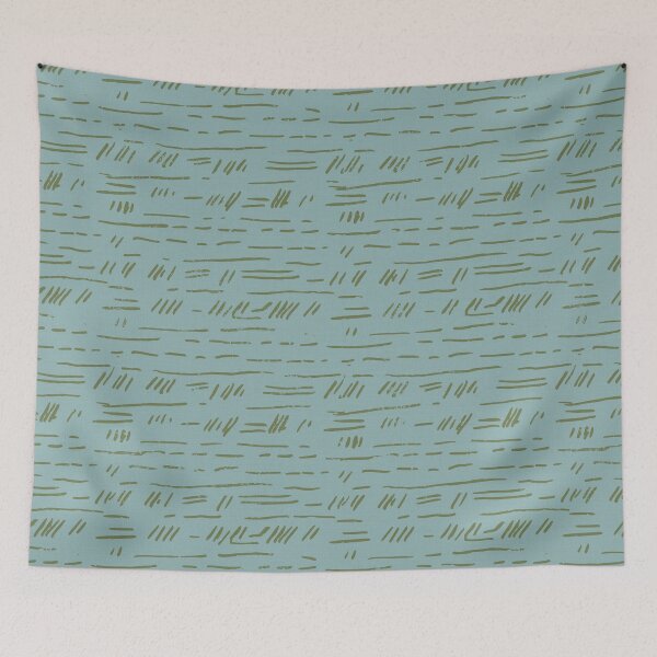 Item preview, Mid Century Cosmic Blue Abstract Dashes for Inspired Living designed and sold by Pattique.