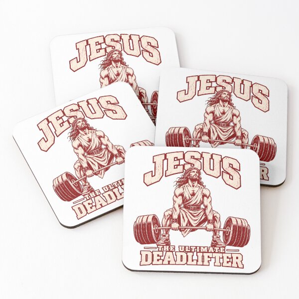 Item preview, The Ultimate Deadlifter Jesus Barbell Gym designed and sold by chattsuede.