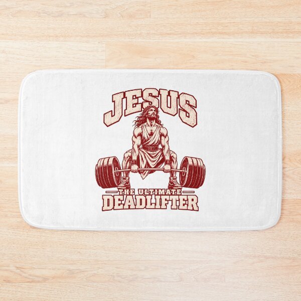 Item preview, The Ultimate Deadlifter Jesus Barbell Gym designed and sold by chattsuede.