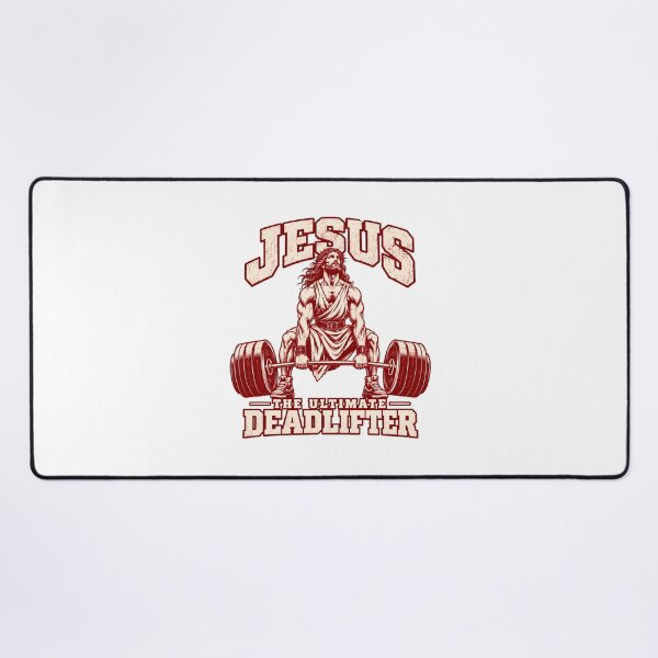 Item preview, The Ultimate Deadlifter Jesus Barbell Gym designed and sold by chattsuede.