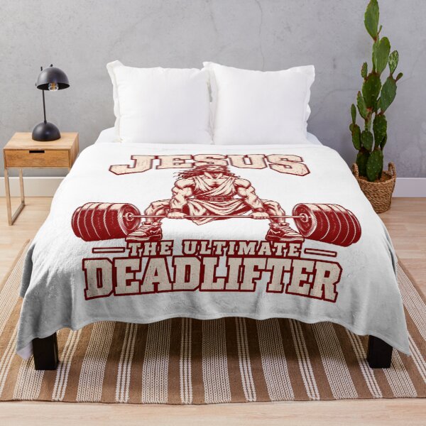 Item preview, The Ultimate Deadlifter Jesus Barbell Gym designed and sold by chattsuede.