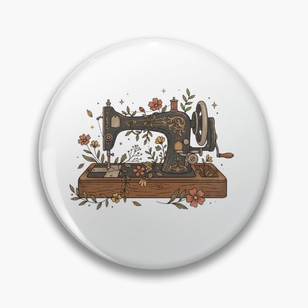 Item preview, Sewing Machine Vintage Floral Botanical Art designed and sold by DariaOltes.
