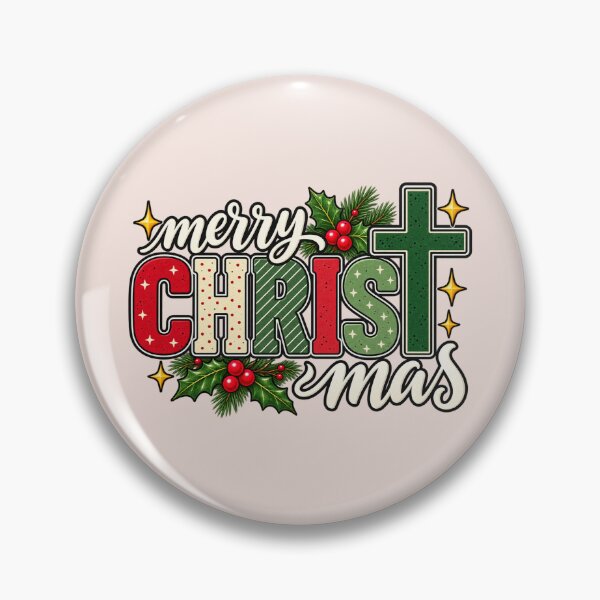 Item preview, Merry Christ-mas Cross, Christian Christmas Holly, Festive Holiday, Religious Faith Based Xmas Aesthetic designed and sold by Quiajia.