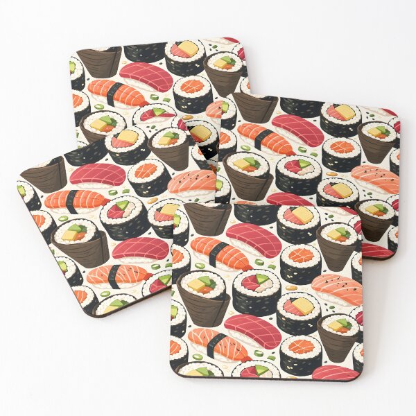 Item preview, Fresh Sushi Platter Pattern designed and sold by Sybille-Yates.