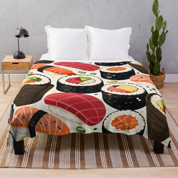 Item preview, Fresh Sushi Platter Pattern designed and sold by Sybille-Yates.
