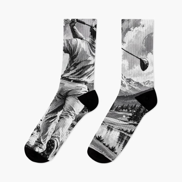 Item preview, Golf Player Swinging at the Golf Course on an Artwork Graphic T-Shirt designed and sold by GoodPlaceToShop.