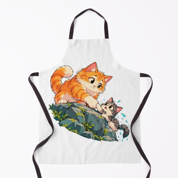 Item preview, Cat Helping Kitten Cliff Rescue Story designed and sold by chattsuede.