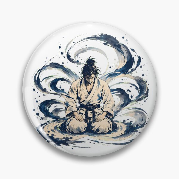 Item preview, Meditating Samurai Seiza Ink Wash designed and sold by chattsuede.