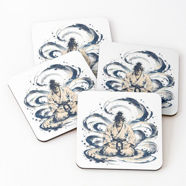 Item preview, Meditating Samurai Seiza Ink Wash designed and sold by chattsuede.