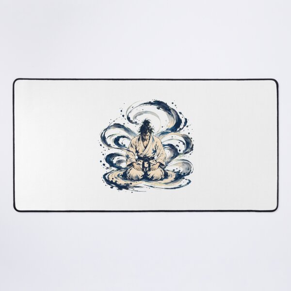 Item preview, Meditating Samurai Seiza Ink Wash designed and sold by chattsuede.