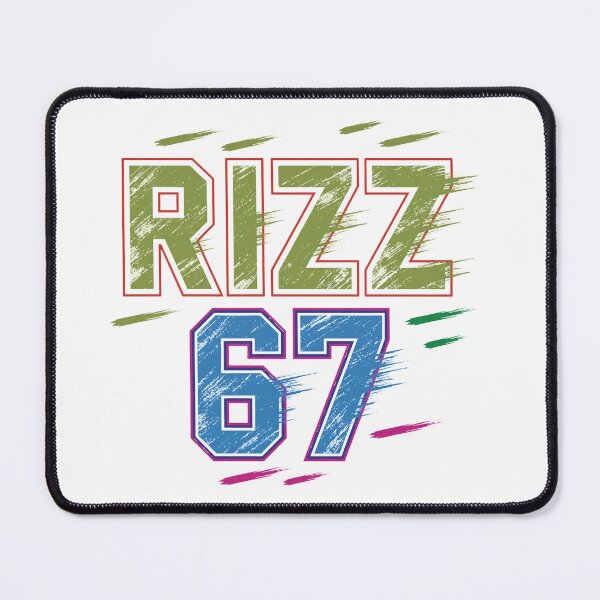 Item preview, Rizz Level 67 Neon Typography Graphic designed and sold by ArtSantosv.