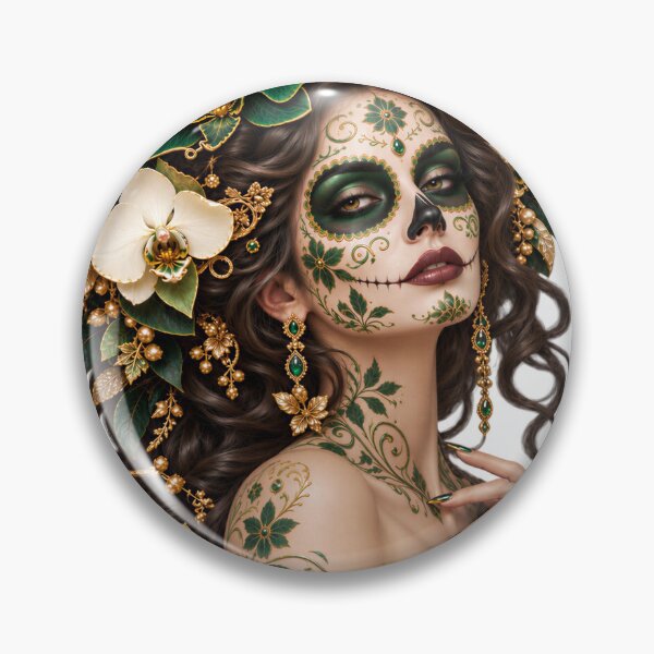 Item preview, Emerald Enchantress / La Catrina Collection designed and sold by ValentynaTyshenkoArt.