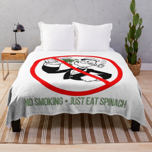 Item preview, No Smoking Just Eat Spinach - Retro Cartoon Fitness Pun designed and sold by SmartPuns.