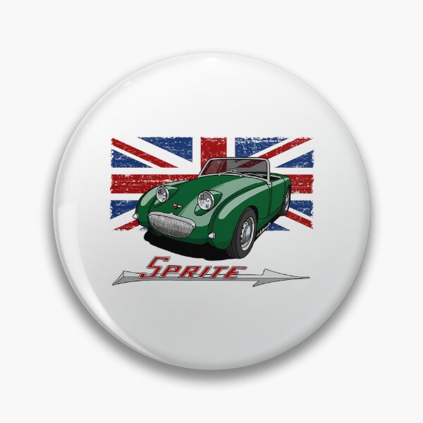 Item preview, My Drawing Of The Frogeye Sprite With Union Jack Background And Arrow Logo designed and sold by jeziah-mouser.