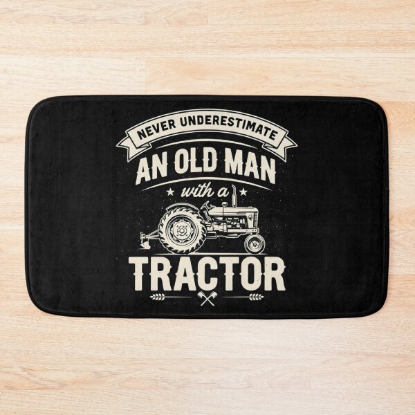 Item preview, Never Underestimate An Old Man With A Tractor, Funny Farmer designed and sold by Dabbing Turtle Designs.