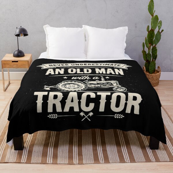 Item preview, Never Underestimate An Old Man With A Tractor, Funny Farmer designed and sold by Dabbing Turtle Designs.