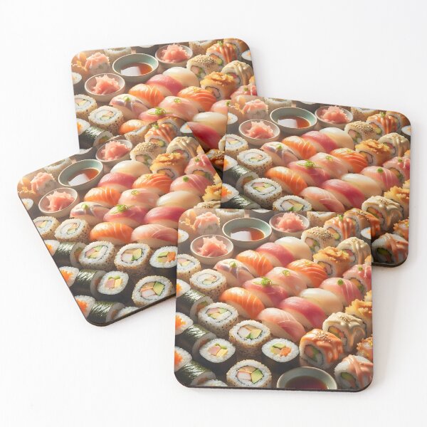 Item preview, Fresh Sushi Platter Pattern designed and sold by Sybille-Yates.
