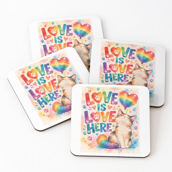 Item preview, Pride Cat Love Is Love Rainbow designed and sold by chattsuede.