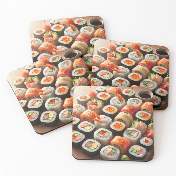 Item preview, Fresh Sushi Platter Pattern designed and sold by Sybille-Yates.