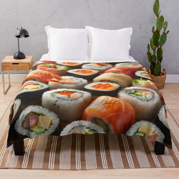 Item preview, Fresh Sushi Platter Pattern designed and sold by Sybille-Yates.