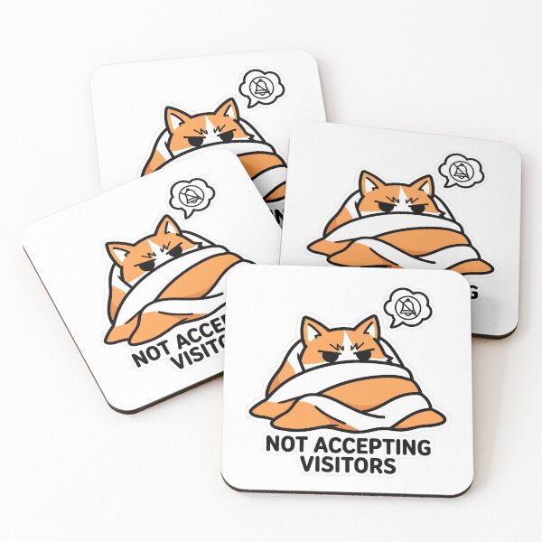 Item preview, Do Not Disturb Cat — "NOT ACCEPTING VISITORS" designed and sold by Inkabbmate.