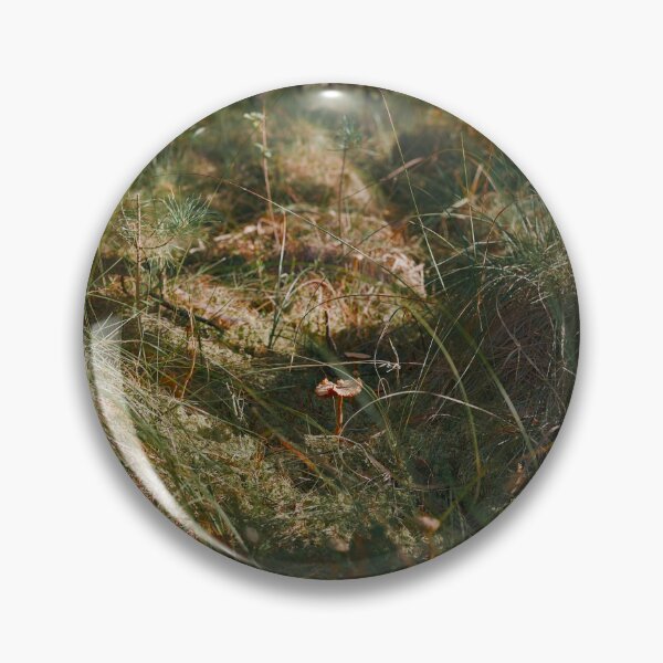 Item preview, Small mushroom growing in a mossy forest floor designed and sold by Shemski.