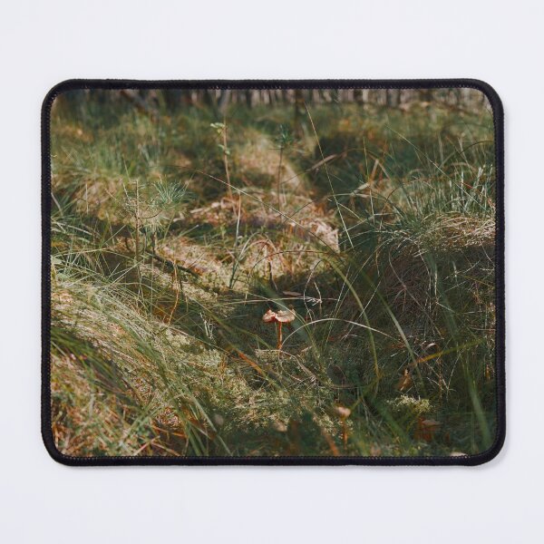 Item preview, Small mushroom growing in a mossy forest floor designed and sold by Shemski.