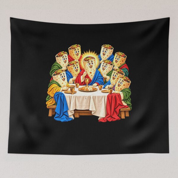 Item preview, Holy Banquet Spoof With Smiling Burritos designed and sold by elderberry.