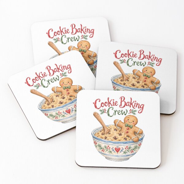 Item preview, Cookie Baking Crew Gingerbread Man in Dough Bowl designed and sold by Watercolorsart.