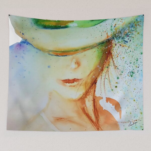 Item preview, Donna con cappello designed and sold by Wbyclaudia.