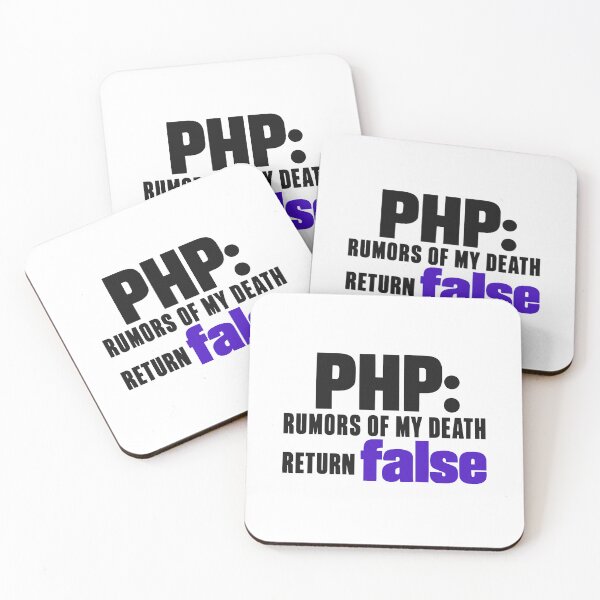 Artikelvorschau, PHP Gerüchte über meinen Tod Rückgabe Falsch Lustige Programmierer Typografie entworfen und verkauft von ThreadQuirk.