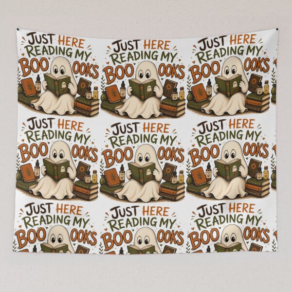 Item preview, Just Here Reading My Boo-ooks | Cute Ghost Book Lover designed and sold by NaiRogue.
