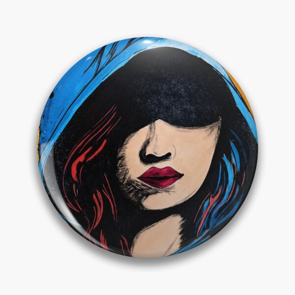 Item preview, Lyrenis – a face caught between mystery, color and shadow. designed and sold by ElysiumArtworks.