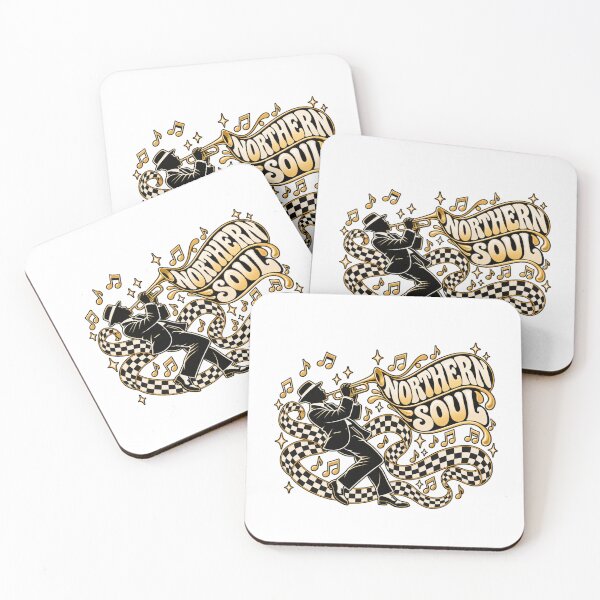 Item preview, Northern Soul Trumpet Player – Retro Black and White Checkerboard designed and sold by Britishdelights.
