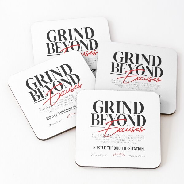 Item preview, Grind Beyond Excuses Hustle Through Hesitation designed and sold by ArtSantosv.