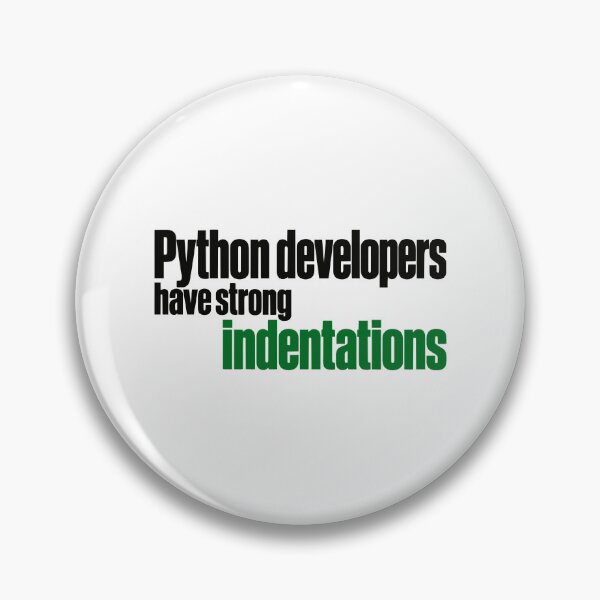 Artikelvorschau, Python-Entwickler haben starke Einrückungen. Lustige Programmiertypografie. entworfen und verkauft von ThreadQuirk.