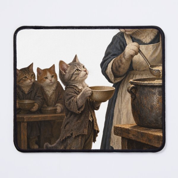 Item preview, Oliver Twist Cat Asking for More designed and sold by Ocelot-T.