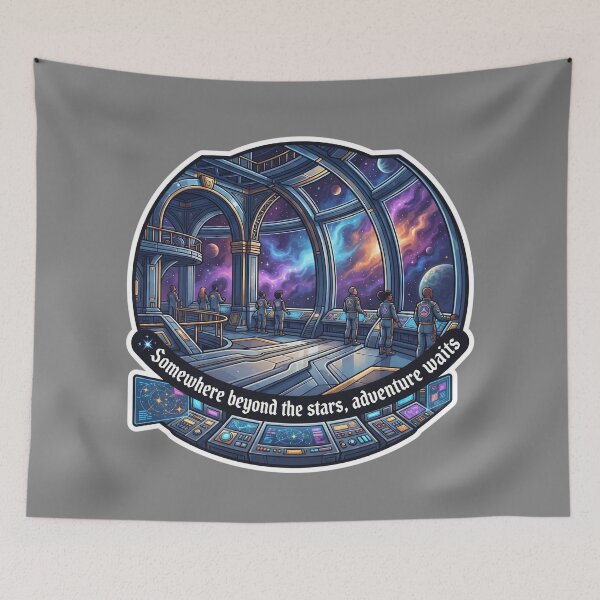 Item preview, Massive Interstellar Starship Observation Deck Cosmic Nebula designed and sold by KhAIa Reeve Art Studio.